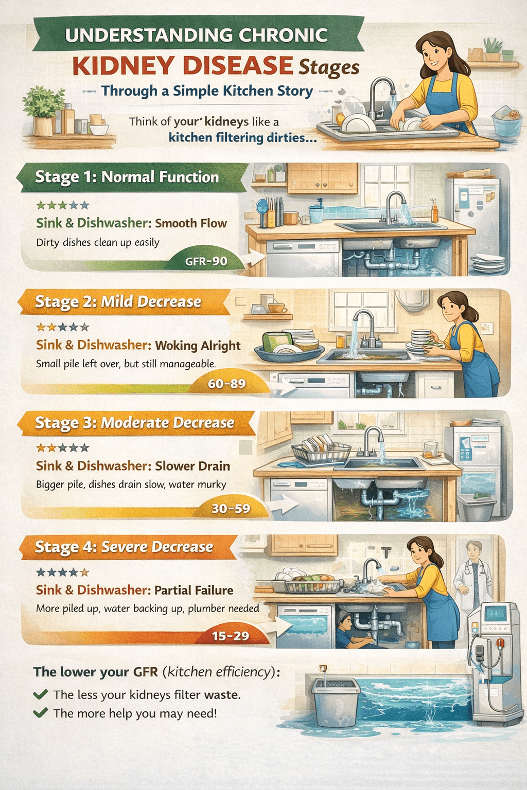 Understanding chronic kidney disease stages Through a Simple Kitchen Story - International kidney Health