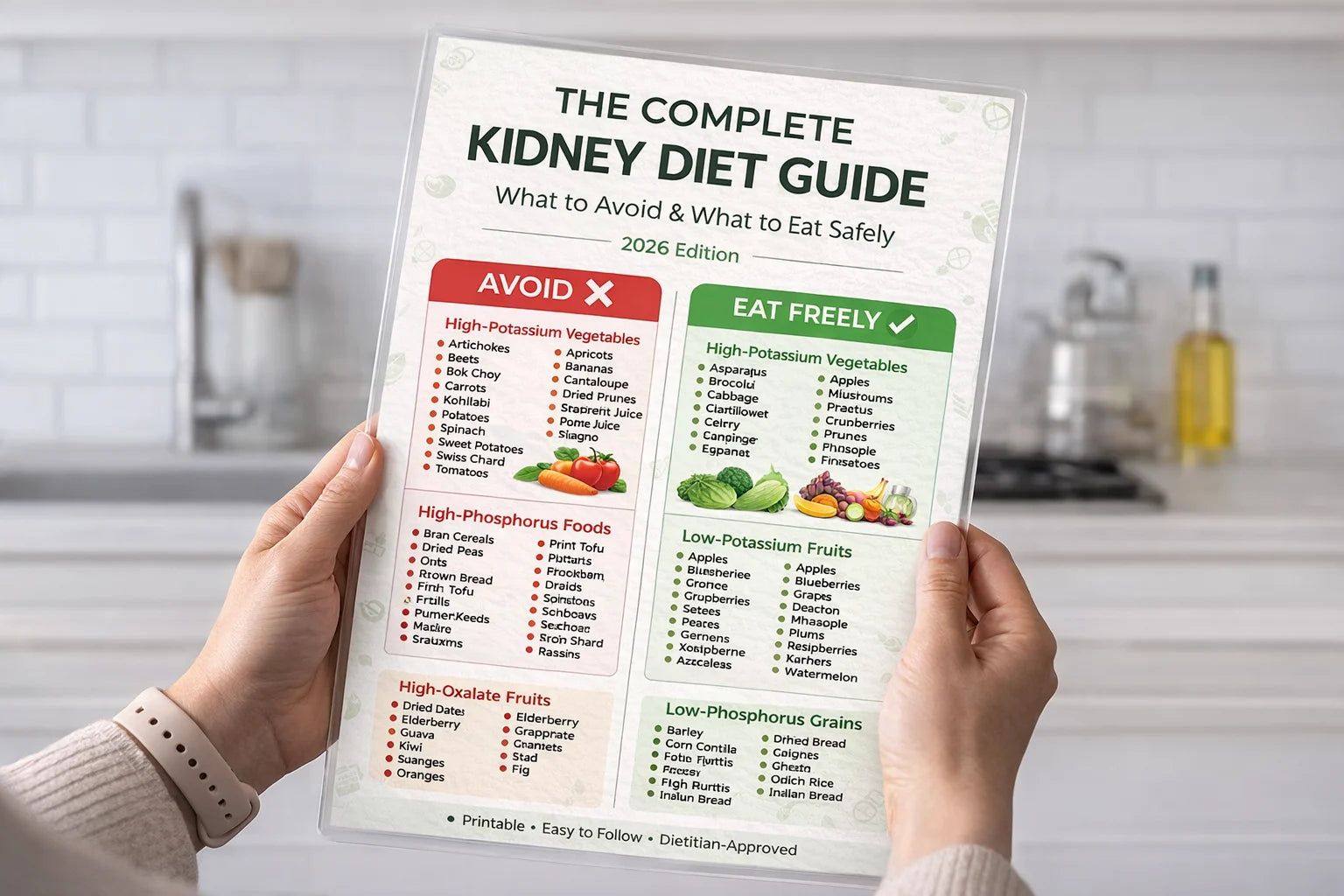 THE COMPLETE KIDNEY DIET GUIDE What to Avoid & What to Eat Safely /2026 Edition